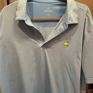 Masters Light Blue Striped Polo Shirt
